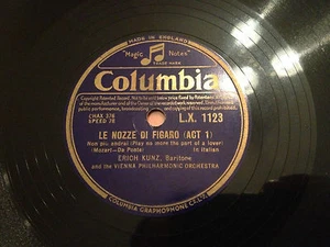 ERICH KUNZ "Le Nozze Di Figaro"/"Die Zauberflote" - 78rpm 12" 1947 LX1123 - EXC - Picture 1 of 4