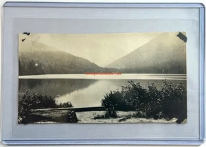 1920 ECHO LAKE PHOTO LOOKING TOWARD FRANCONIA NOTCH WHITE MOUNTAINS NH VIEWS - Picture 1 of 2