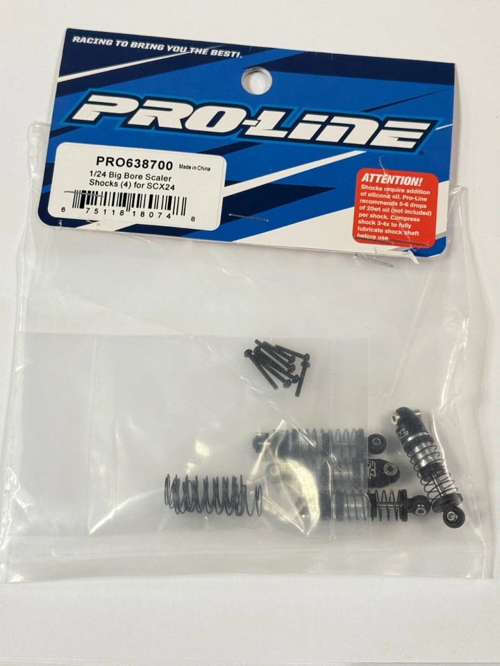 ProLine Axial SCX24 Micro Crawler Aluminum Big Bore Scaler Shocks (4) PRO638700 - Image 1 of 1