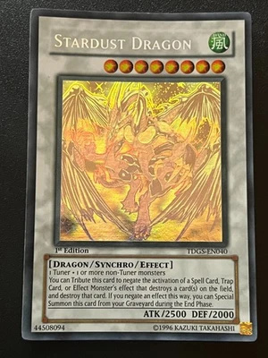 Stardust Dragon TDGS-EN040 Ghost Rare 1st Edition Heavy Play Yugioh - Image 1 of 4