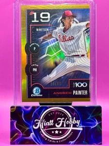 2025 Bowman Chrome - Andrew Painter #BTP-19 - Top Prospects - Gold /50 (RC) - Picture 1 of 2