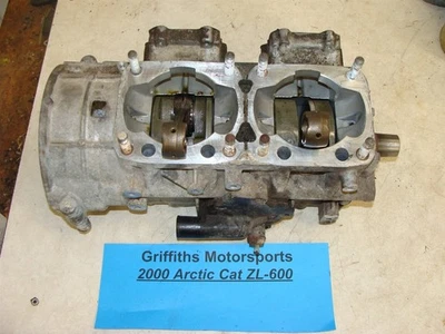 2000 ARCTIC CAT ZL600 EFI oem crank shaft crankcase case crankshaft upper lower - Image 1 of 4