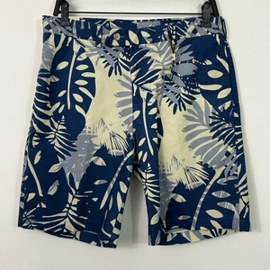 NWT Peter Millar Shorts Mens Size 32 Blue Floral 9" Stretch Golf - Picture 1 of 12