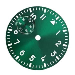 37mm Luminous Watch Dial Green Plate Replacement For ETA 6497 ST3600 Movement X - Foto 1 di 7