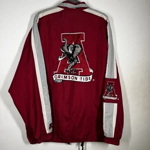 Vintage Starter Jacket Crimson Tide NCAA USA Coat Red White Windbreaker Medium - Picture 1 of 16