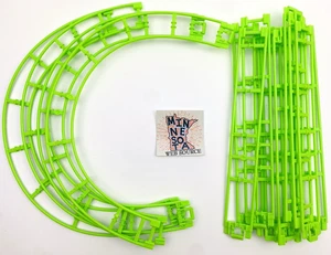 15 Micro Knex Track Kit Lime Green 8" Straight Pieces - K'nex Coaster Rare Parts - Picture 1 of 5