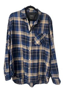 Rag & Bone Plaid Beach Shirt Long Sleeve Fit 3 Classic Mens Size XL Blue White - Picture 1 of 7