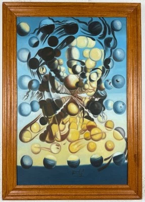 Pintura al óleo sobre lienzo de Salvador Dalí (hecha a mano) firmada y estampada Foto 1 de 4