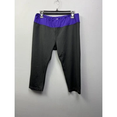 Leggings cortos deportivos Charles River para mujer grandes negros morados elásticos deportivos Foto 1 de 4