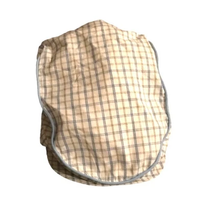 Boné xadrez listrado azul branco bebê recém-nascido vintage Gap chapéu Jeff casual tamanho 3-6M - Imagem 1 de 4