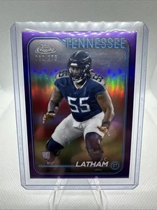 2024 Topps Chrome - J.C. Latham Purple Refractor (RC) #/275 - Tennessee Titans - Picture 1 of 3