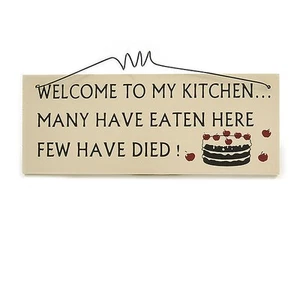Funny Home Kitchen Food Family Quote Wooden Novelty Plaque Sign Gift Ideas - Picture 1 of 2