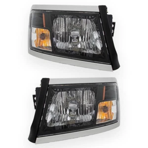 Headlights Lamps for 08-11 Dodge Dakota (Black Bezel) Left & Right Pair Set - Picture 1 of 1