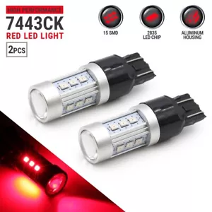 2x 7443 7444 7440 SRCK CK Socket High Power LED Chip Red Brake Tail Light - Bild 1 von 5
