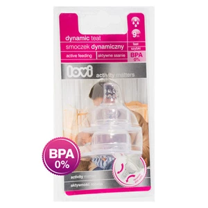 New Lovi Wide neck Super Vent Dynamic silicone teats 2 pack Slow 3+ months - Picture 1 of 18