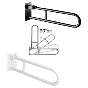 Made to Measure Folding Hinged Bathroom Safety Rail Grab Bar Support Drop Down - Picture 1 of 52
