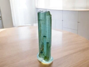 Premium Natural Indicolite Tourmaline Crystal 1.90 Grams 24x7x6mm From Africa - Picture 1 of 4