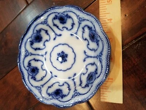 W.H. Grindley Beaufort Flow Blue Dessert Bowl 5in Great Condition VTG Cottage - Picture 1 of 6