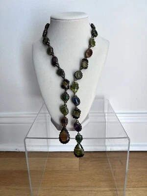 DeLuxe NYC Adams Necklace Multicolor Stone Cabachons - Image 1 of 4