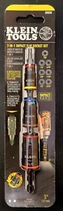 Klein Tools 7-in-1 Impact Flip Socket Set 5" Center Bit With 6 Hex Sizes 32933G - Picture 1 of 12