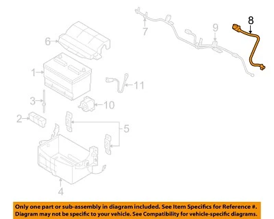 Cable de batería-batería eléctrica Super Duty Ford OEM 08-10 E-350 4C2Z14300AAA Foto 1 de 2