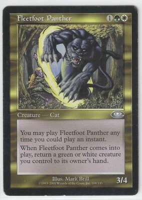 Magic the Gathering MTG - Planeshift: Fleetfoot Panther - Uncommon Card #108 - Image 1 of 2