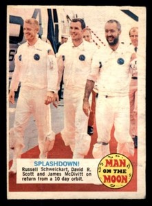 1969 OPC O-Pee-Chee Man on the Moon #10A Splashdown! VG
