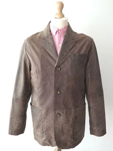 Jack & Jones Men's Genuine Funk Leather Blazer Coat Jacket Size M Great! - Picture 1 of 7