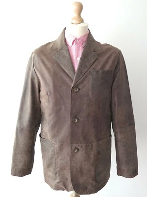 Jack & Jones Men's Genuine Funk Leather Blazer Coat Jacket Size M Great! - Image 1 of 4