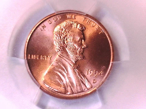 1994 D Lincoln Memorial Cent PCGS MS 67 RD 39282524 Cover