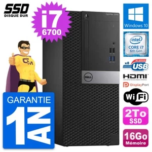 PC tour DELL OptiPlex 3040 Intel i7-6700 RAM 16Go SSD 2To HDMI Windows 10 Wifi - Bild 1 von 7