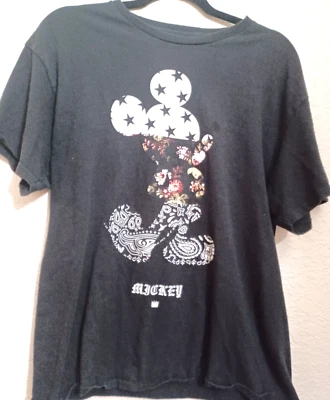 Camiseta DISNEY Neff Para Hombres GRANDE Negra Mickey Mouse Gráfico Crossover Foto 1 de 4