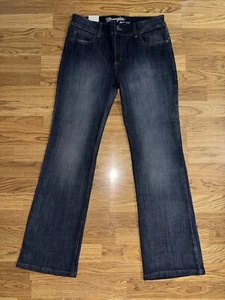 Wrangler Bootcut Jeans Junior Größe 11 Länge 32 dunkle Waschung Taschen Stretch neu mit Etikett - Bild 1 von 18