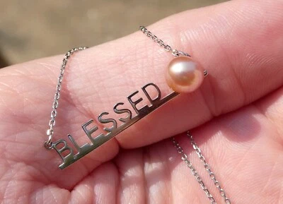 Colar pingente de prata esterlina com pérolas rosa cultivadas 925 Vantel Pearls - Imagem 1 de 4