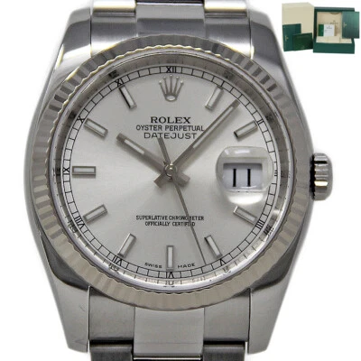 Rolex Datejust 36mm Stainless Steel Silver FLUTED 116234 *ROLEXCARD2020* #1916-1 - Image 1 of 4