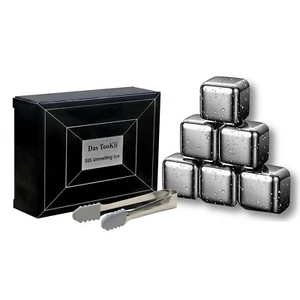 Whiskey Stones 6 Pack, Metal Reusable Ice Cubes, High Cooling Technology, Sta... - Picture 1 of 8