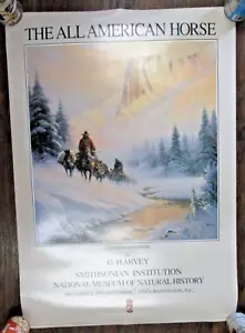G. HARVEY THE ALL AMERICAN HORSE ART PRINT POSTER 34X24 SMITHSONIAN 1991 NEW - Picture 1 of 4