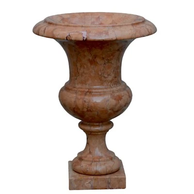 Vase Wharf IN Marmor Rot Verona Dekoration Zum Innenraum Im Freien Ø 30cm H 40cm - Bild 1 von 4