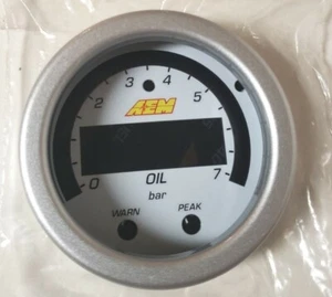 Fuel Pressure PSI/BAR Oil Faceplate - 30-0301-ACC AEM X-Series Electronic - Foto 1 di 6