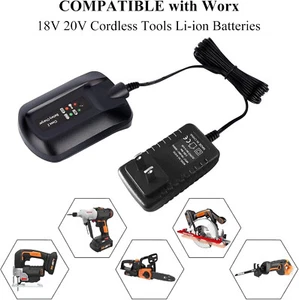 WA3742 für Worx 20V Lithium Batterie Ladegerät WA3520 WA3525 WA3578 NEU - Bild 1 von 5