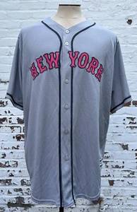 Majestic Cool Base MLB New York Mets Mother's Day Jersey Pink Grey Mens Size 2XL - Picture 1 of 8