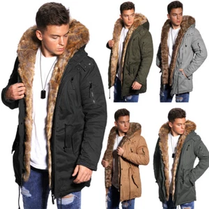 Behype. Herren Winterparka Winterjacke Kunstfell & Kapuze Jacke Parka 55-2705 - Bild 1 von 21