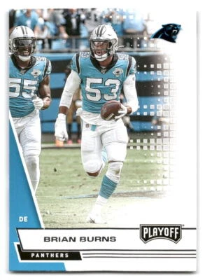 Brian Burns 2020 Panini Playoff FOOTBALL #144 Carolina Panthers - Image 1 of 2
