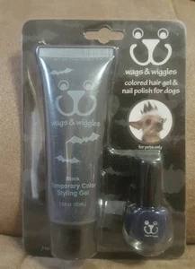 Halloween Wags And Wiggles Dog Colored Hair Gel Nail Polish Black - Picture 1 of 2