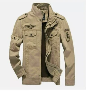 Herren Übergangsjacke Vintage SommerJacke Blouson Farbe Ocker - reale XL - Bild 1 von 3