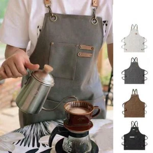 Fashion Cowboy Canvas Apron Painting Barber Shop Coffee Shop Work Cloth new - Bild 1 von 14