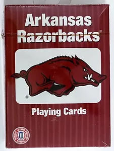 Mazo de cartas con logotipo de Arkansas Razorbacks con licencia universitaria NUEVO por Imperial - Imagen 1 de 4