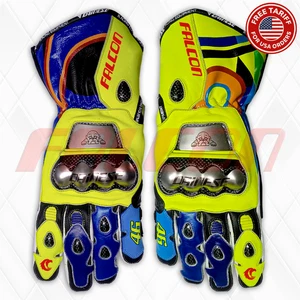 Guantes de moto de cuero Valentino Rossi Yamaha 2017 | Guantes Yamaha - Imagen 1 de 7