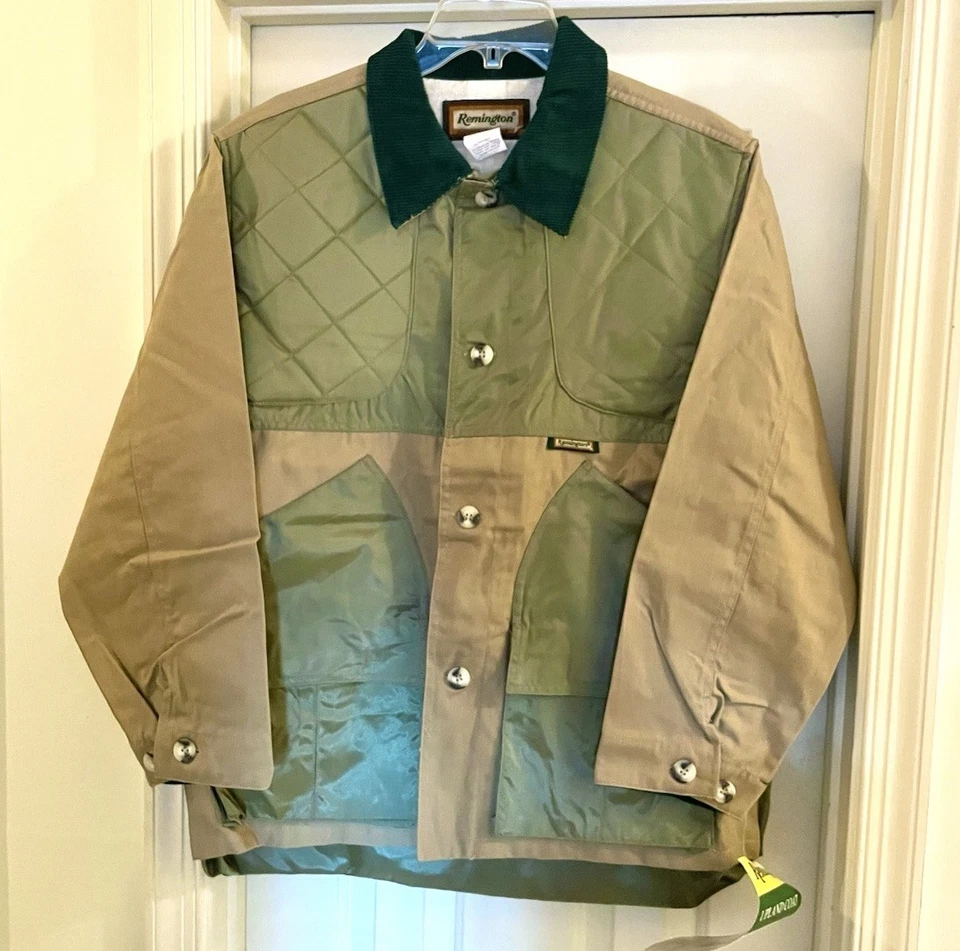 Abrigo de Caza Remington Vintage Chaqueta Tostado Caqui Verde Lona Bolsa de Carga M NUEVO Foto 1 de 4