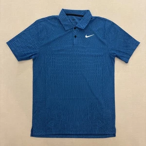 Nike Men's Small Tour Dri-FIT ADV Golf Polo Blue FD5731 435 Textured Geometric - Foto 1 di 7